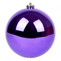 Ялинкова іграшка Novogod`ko куля, пластик, 15 cм, фіолетова, глянець Фото
