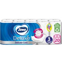Туалетная бумага Zewa Deluxe білий 3 шари 20 рулонів Фото