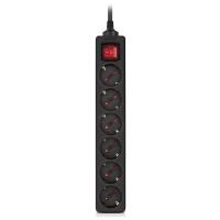 Сетевой фильтр питания REAL-EL RS-6 Protect M 1.8m, black Фото