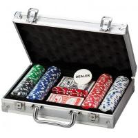 Настільна гра Johnshen Sports Набір покерний 200 фішок по 11,5 г (алюмінієвий ке Фото