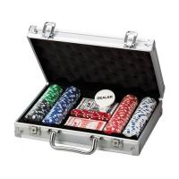 Настольная игра Johnshen Sports Покерный набор 200 фишек по 11,5 г (алюминиевый ке Фото