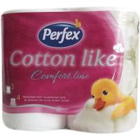 Туалетная бумага Perfex Cotton Like Comfort Line 3 слоя 4 рулона Фото
