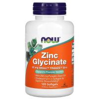 Мінерали Now Foods Глицинат цинка, Zinc Glycinate, 120 гелевых капсу Фото