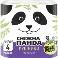 Паперові рушники Сніжна Панда 2 шари 4 рулони Фото