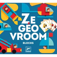 Настільна гра Djeco Набір дерев'яних геометричних фігур Ze Geo Vroom Фото