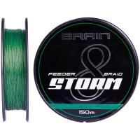 Шнур Brain fishing Storm 8X 150m 0.08mm 11lb/4.8kg Green Фото