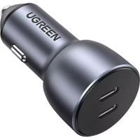 Зарядное устройство Ugreen 2xUSB-С 40W Car Charger CD213 space gray Фото