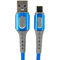 Дата кабель Dengos USB 2.0 AM to USB-C 1.0m blue Фото