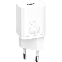 Зарядний пристрій Baseus 1xUSB 25W (USB-C) + Cable Type-C white Фото