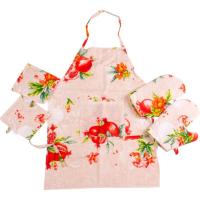 Фартук MirSon Набор №215 - Garnet две прихватки + две перчатки-п Фото