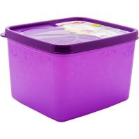 Пищевой контейнер Irak Plastik Alaska квадратний 1,2 л фіолетовий Фото