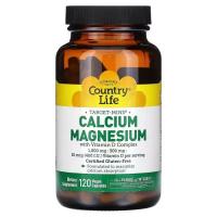 Витаминно-минеральный комплекс Country Life Кальций, Магний и Витамин D, Calcium Magnesium wit Фото