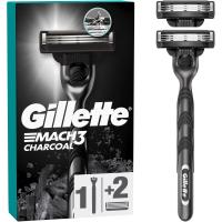 Бритва Gillette Mach3 Charcoal Деревне вугілля З 2 змінними картри Фото