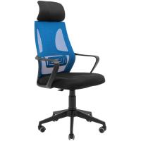 Офисное кресло Richman Профі Пластик Піастра Сітка чорна + синя Фото