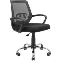 Офісне крісло Richman Стар Хром Піастра Сітка чорна + сіра Фото