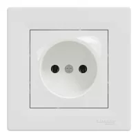 Розетка Schneider Electric ASFORA без заземлення біла Фото