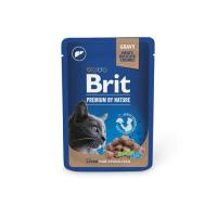 Вологий корм для кішок Brit Premium з печінкою для стерилізованих 100 г Фото