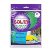 Салфетки для уборки Solar Household Целлюлозные влагопоглощающие 3 шт. Фото