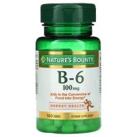Вітамін Nature's Bounty Витамин B6, 100 мг, Vitamin B6, 100 таблеток Фото