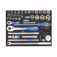 Набор инструментов KING TONY торцевых головок 1/2" с принадлежностями в ложемен Фото