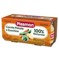 Детское пюре Plasmon Морква, картопля, цукіні 80 гх2 шт Фото