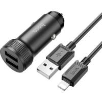 Зарядное устройство HOCO Z49 Level USB-A + USB-A Black Фото