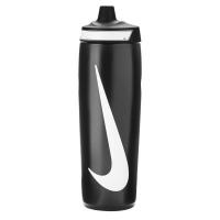 Пляшка для води Nike Refuel Bottle 24 OZ чорний, білий 709 мл N.100.766 Фото