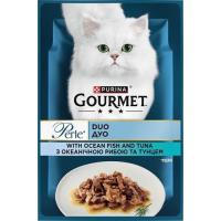 Вологий корм для кішок Purina Gourmet Perle з Океанічною рибою, Тунцем в підливі 85 г Фото