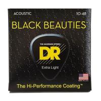 Струны для гитары DR Strings Black Beauties Acoustic - Extra Light (10-48) Фото