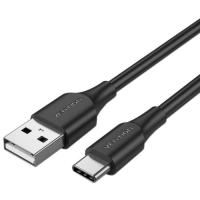 Дата кабель Vention USB 2.0 AM to USB-C 3.0m 3.0A (18W) PVC black Фото
