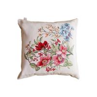 Подушка Прованс гобеленовая декоративная Цветы в рамке 45х45 см Фото