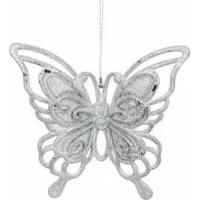 Елочная игрушка House Of Seasons Бабочка белая Фото