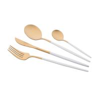 Набор столовых приборов Ardesto Gemini Lecco, 4 прибори, нержавіюча сталь, золотис Фото