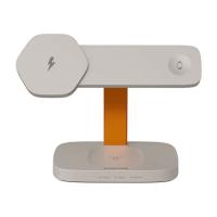 Зарядное устройство Canyon wireless charger HEXAGON WCS-310 3in1 LightGrey/Or Фото