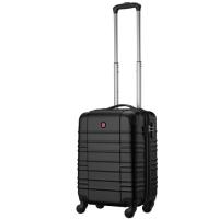 Чемодан Wenger Amplar, мала, пластик, 4 колеса, чорна Фото