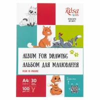 Альбом для малювання Rosa Kids склейка Cats А4 30 аркушів Фото