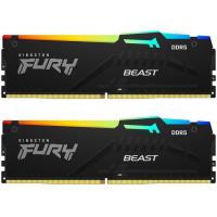 Модуль памяти для компьютера Kingston Fury (ex.HyperX) DDR5 32GB (2x16GB) 6000 MHz Beast RGB Фото
