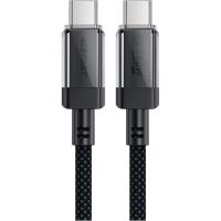 Дата кабель Acefast USB-C to USB-C 1.2m 60W stainless steel C12-03 Bla Фото