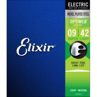 Струни для гітари Elixir 19002 Optiweb Nickel Plated Steel Super Light (09- Фото