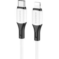 Дата кабель BOROFONE USB-C to Lightning 1.0m 3A 20W silicone BX79 white Фото
