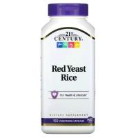 Травы 21st Century Красный дрожжевой рис, Red Yeast Rice, 150 вегета Фото