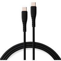 Дата кабель Vinga USB-C to USB-C 1.2m 60W Silicon Black Фото