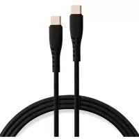 Дата кабель Vinga USB-C to USB-C 1.2m 60W Silicon Black Фото