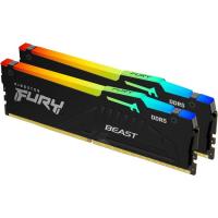 Модуль пам'яті для комп'ютера Kingston Fury (ex.HyperX) DDR5 64GB (2x32GB) 5600 MH Beast RGB EXPO Black Фото