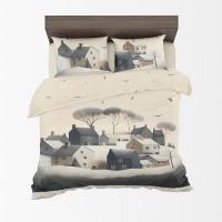 Постельное белье Home Line Домики с птицами, бязь, полуторный Фото