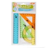 Линейка Yes набор цветной 4 предмета линейка 15 см Фото