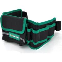 Сумка для инструмента Voltronic на пояс TUOSEN, 8 кармашков, черно-зеленая Фото