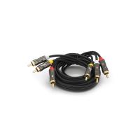 Кабель мультимедийный VEGGIEG 3xRCA M to 3xRCA M 1.5m black Фото