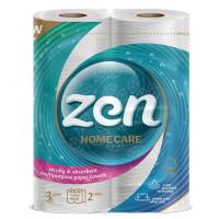 Паперові рушники Zen Premium Care 3 шари 50 відривів 11 м 2 рулони Фото