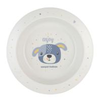 Тарелка детская Canpol babies CUTE ANIMALS мисочка пластикова, блакитна Фото